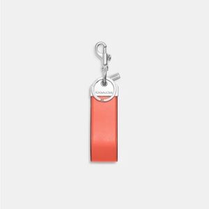 Coach Loop Key Fob - Colour: Silver/Tangerine - Brand New